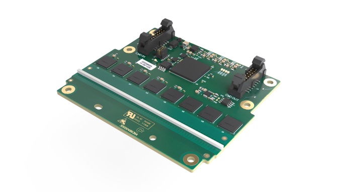 Close-up view of an AVA X-ray line detector module from Detection Technology....
