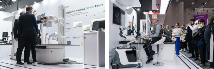 A picture of 2 pictures put together from the Mindray stand at the ECR...