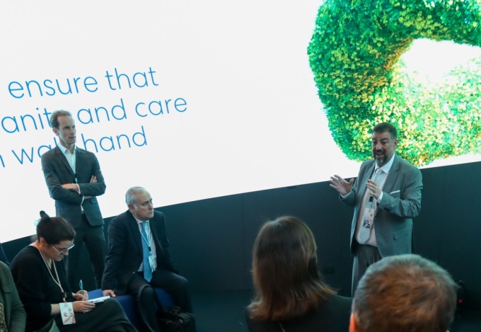 Erik Bruno during a speach at the ECR