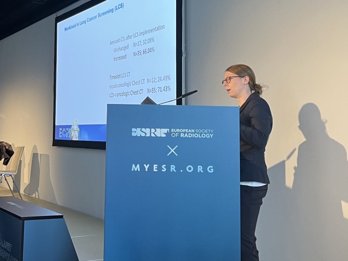 Viktoria Palm during a presentation at the ECR